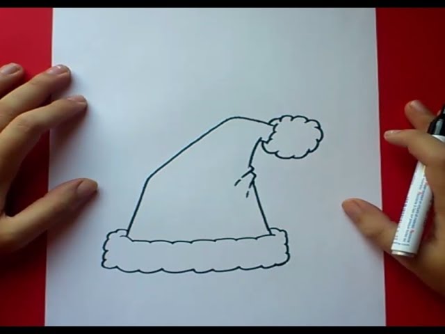 Como dibujar un gorro de papa noel paso a paso 2 | How to draw a santa claus hat 2 - YouTube como-dibujar-un-gorro-de-papa-noel-paso-a-paso-2-how-to-draw-a-santa-claus-hat-2-youtube