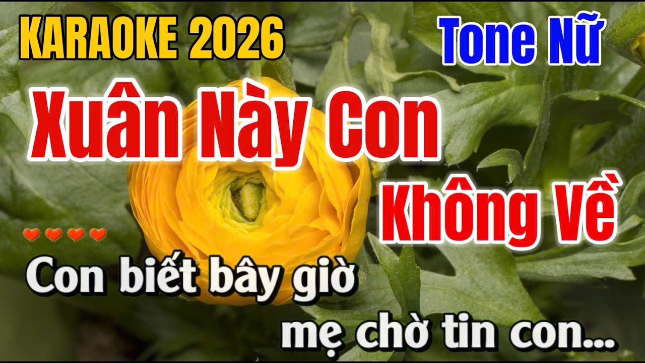 Xuân Này Con Không Về ➤ Karaoke Tone Nữ ➤ Gia Anh Beat