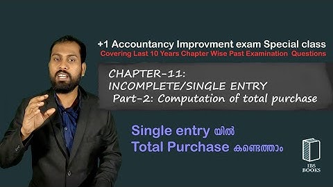 PEQ-C-11:SINGLE ENTRY SYSTEM  PART-2: CALCULATION OF TOTAL PURCHASE
