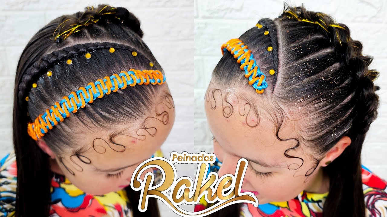 Peinado Con Encintado NUEVO/ Inspiración  Retro/ Peinado Infantil