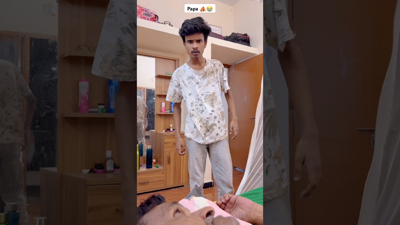 Son slept inside the mosquito net and made dad sleep outside!…🦟⛺️ #papa #emotional #viral #shorts