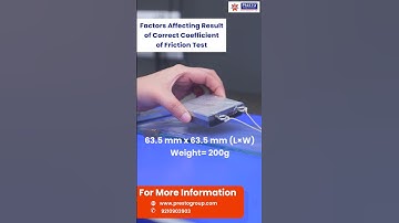 Factors Affecting the Accuracy of Coefficient of Friction (COF) Test | ASTM D1894  #science