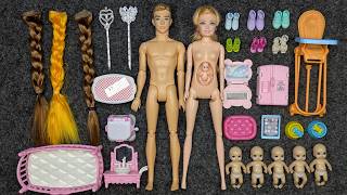 6:54 Minutes Satisfying With Unboxing Barbie Princess Pink Kitchen,Rock Bed Play Set Review Toy｜Asmr