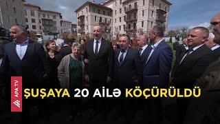 Prezident İlham Əliyev Şuşa rayonunun Turşsu qəsəbəsinin təməlini qoyub – APA TV