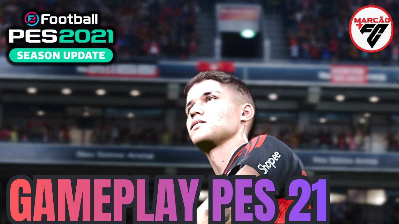 GAMEPLAY EMPATE🎮 (FLA X SAN) EFOOTBALL PES 21 NO PC GAME🎮🏆🔴