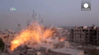 6 'barrel bombs' cause huge explosion in Syria