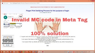 Invalid Mc code in meta Tag | invalid value in Attribute | Device deencription failed  Solution 100%
