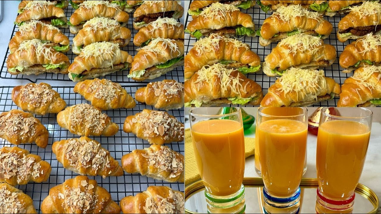 كرواسون مورق بلاتوراق✔️مالح وحلو😋باسهل واسرع طريقة غتحماقو عليييه✔️