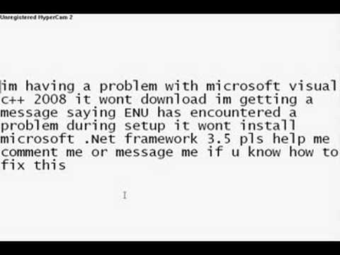 microsoft visual c++ 2008 ENU problem