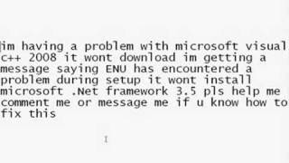Microsoft Visual C 2008 Enu Problem