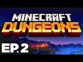 THE SOGGY SWAMP, ENDERMAN, CORRUPTED CAULDRON!!! - Minecraft Dungeons Ep.2 (Gameplay / Let's Play)