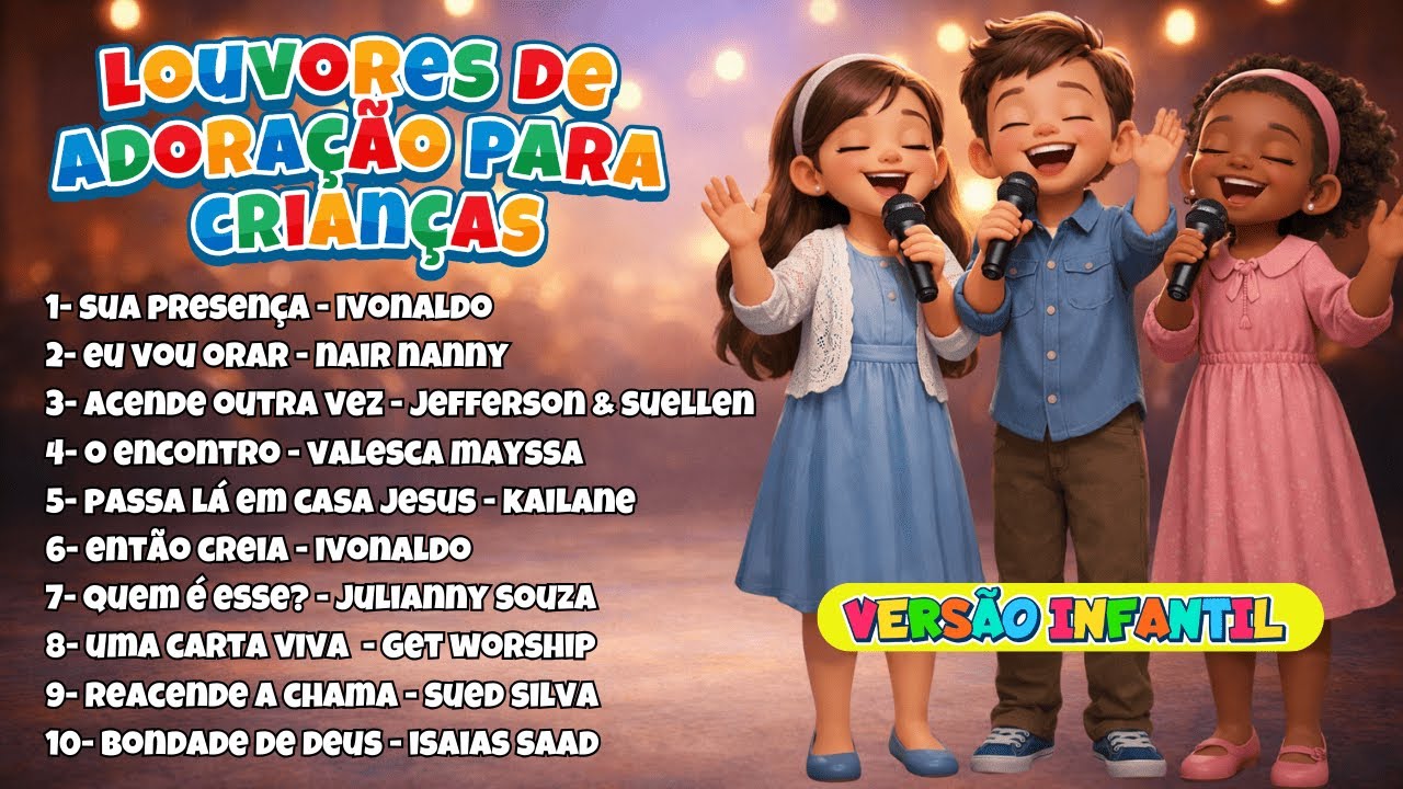 LOUVORES INFANTIS | 40 MINUTOS DE ADORAÇÃO PARA CRIANÇAS | LOUVORES PARA CULTO INFANTIL | 2026