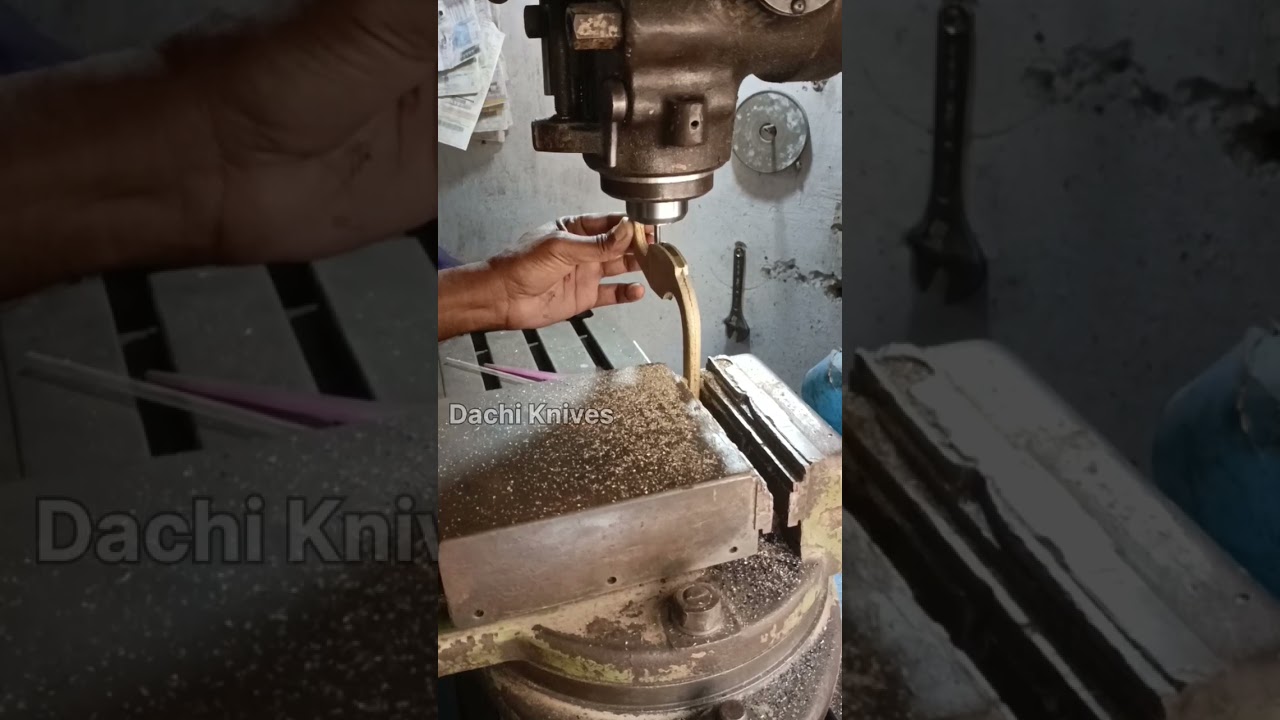 Butterfly Sword D-Guard Slot Cutting | CNC Milling Process ⚙️ | Dachi Knives