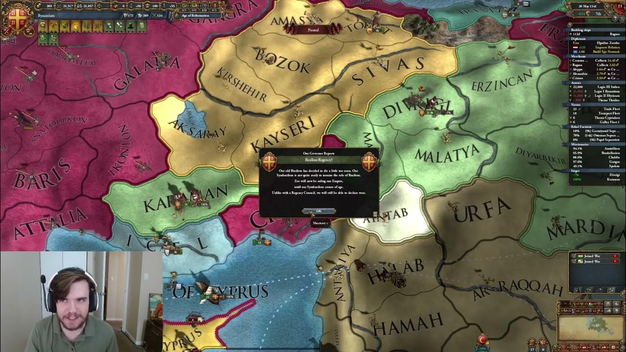 Eu4 byzantine restoration campaign part 10 youtube