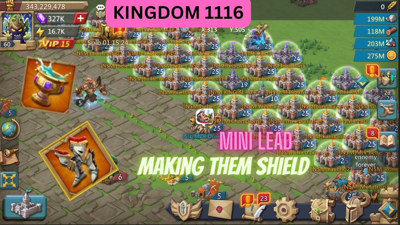 MINI LEAD making them SHIELD , kd.1116 + GIVEAWAY - LORDS MOBILE - YouTube