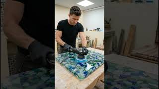 Sea Glass Coffee Table 🌊✨ | Stunning Epoxy Resin DIY. #EpoxyArt #SeaGlassTable #resindiy #diy #home