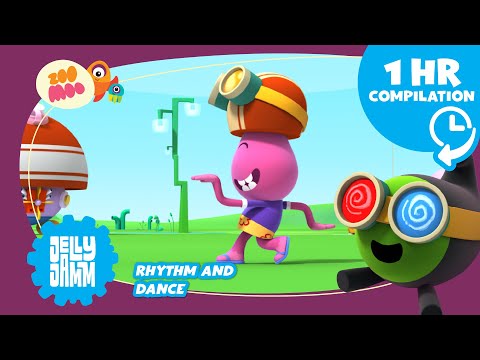 Jelly Jamm - 1 HOUR Compilation Video - ​Rhythm and Dance - Cartoons for Kids @ZooMoo
