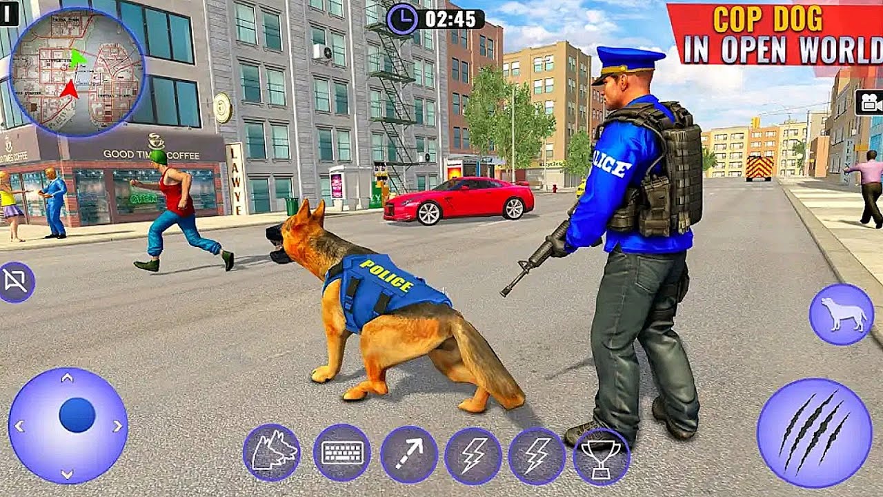 US Police Dog Shopping Mall Crime Shooting Games - Police Chase games  Simulator- Gameplay