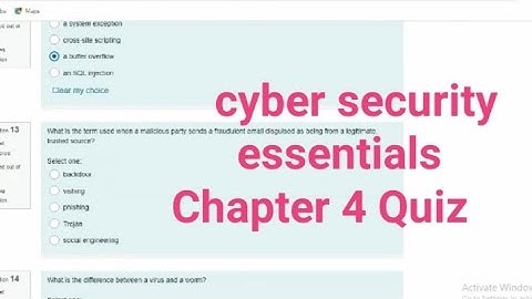 Cyber security essentials chapter 4 Quiz| cyber security essentials chapter 4 quiz