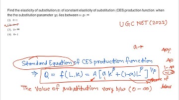 Find the elasticity of substitution of constant elasticity of substitution (CES)@economic24