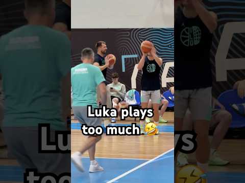 Luka was being a menace in practice today 🤣