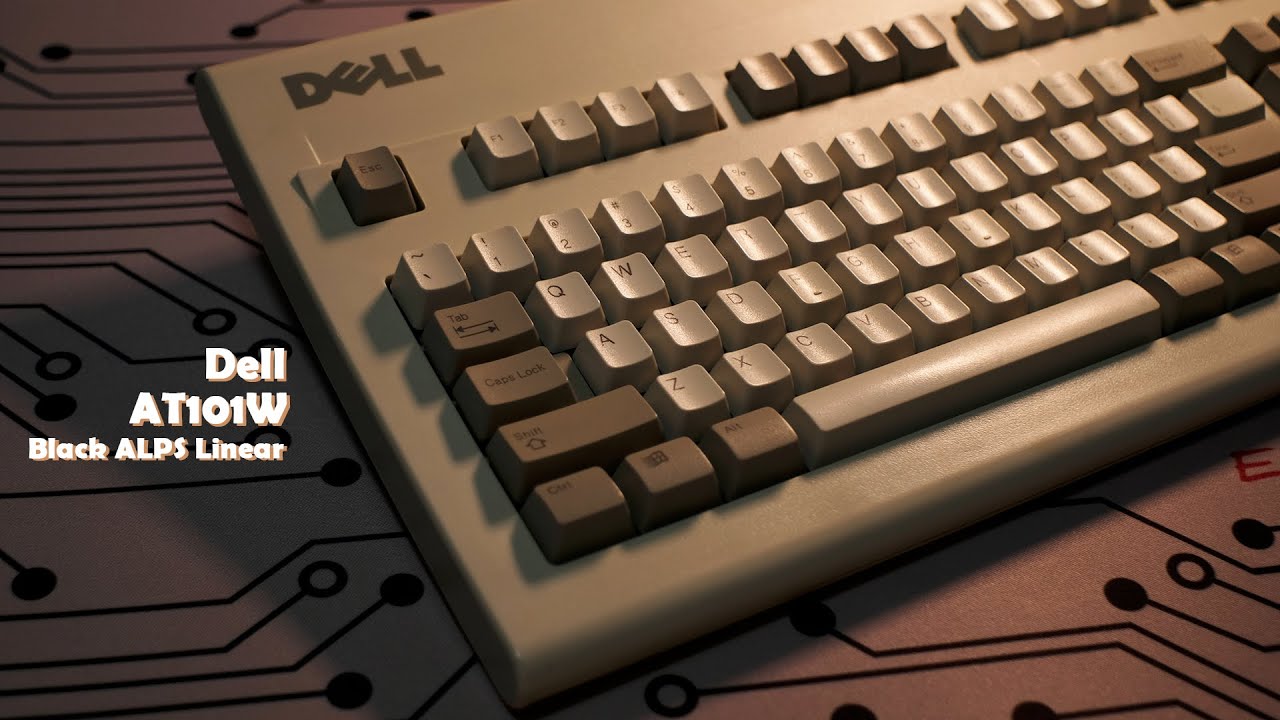 Dell AT101W | Alps SKCM Black Linear Mod | Vintage Keyboard