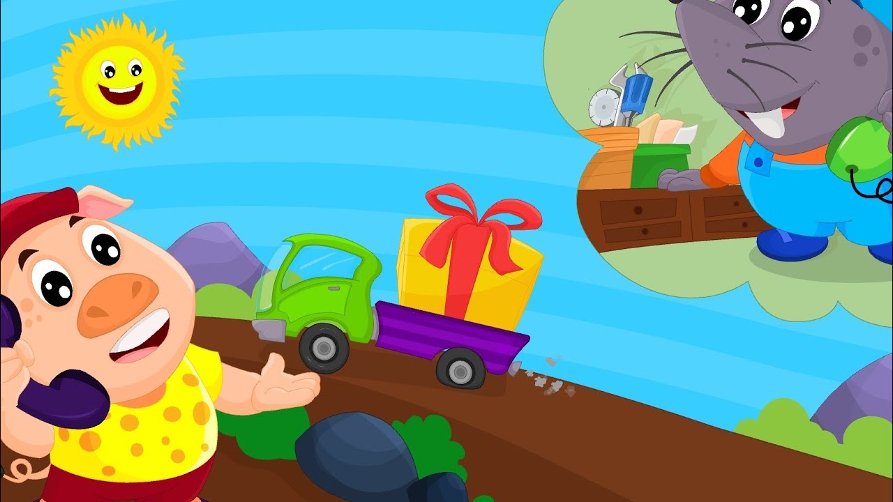 Five Little Trucks Educational Vehicle Songs for Kids by Bibo