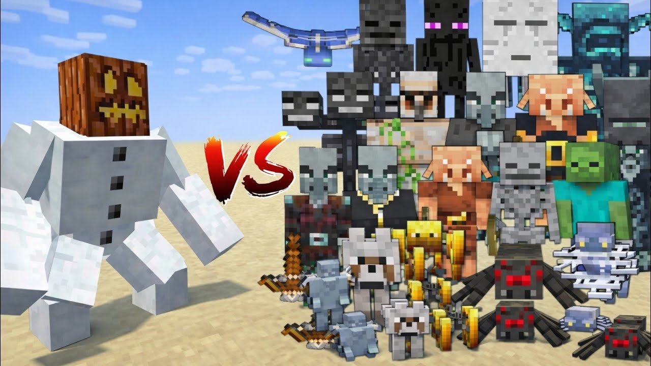 Mutant Snow Golem vs All Mobs in Minecraft - Minecraft Mob Battle - YouTube