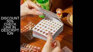 24Pcs/book Cute Die-cut Flash Decorative Stickers Book DIY Scrapbook Phone Case Decoration Collage M