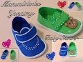 ZAPATITOS DE NIÑO EN FOAMY O GOMA EVA PARA BABY SHOWER .