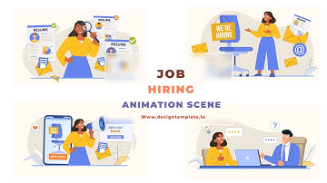 Job Hiring Animation Scene After Effects Template
