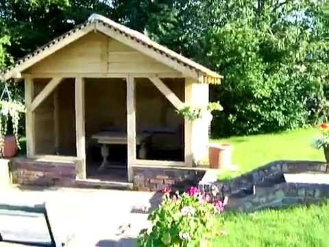 oak timber  frame  folly summer  house  YouTube