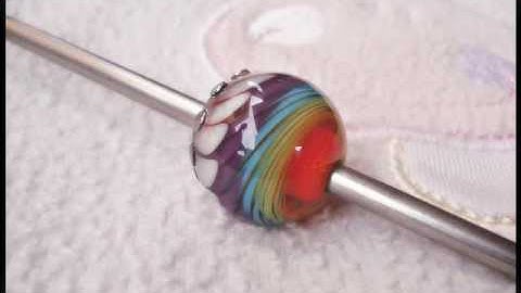 Code : 007 lampwork glass beads 16 mm.