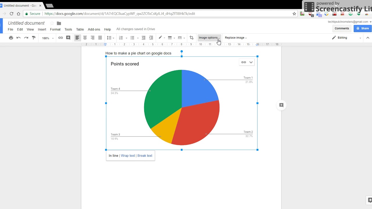 How To Create A Pie Chart On Google Docs