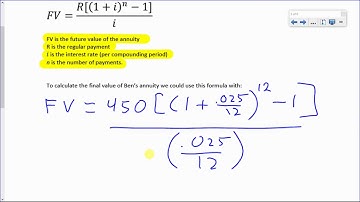 MCF3M - Introduction to Annuities