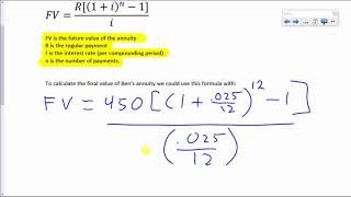 MCF3M - Introduction to Annuities