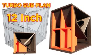 Turbo Box 12 Inch D12 PLAN | Ultimate Turbo Sub Speaker Box Design