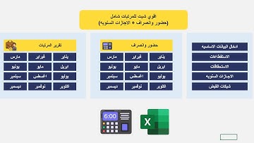 اقوي شيت مرتبات شامل حضور وانصراف والاجازات السنويه علي الاكسيل #excel