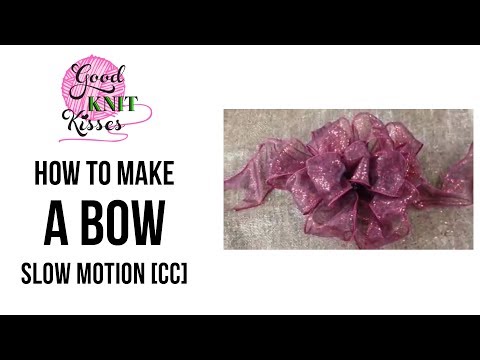 How to Make a Bow (step by step 1 video) SLOW with CC Crafts