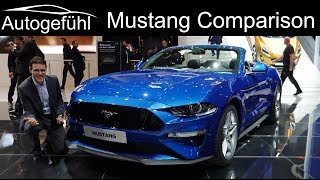 Ford Mustang 5.0 V8 Comparison: Bullitt vs Fastback vs Convertible Facelift - Autogefühl GIMS 2018