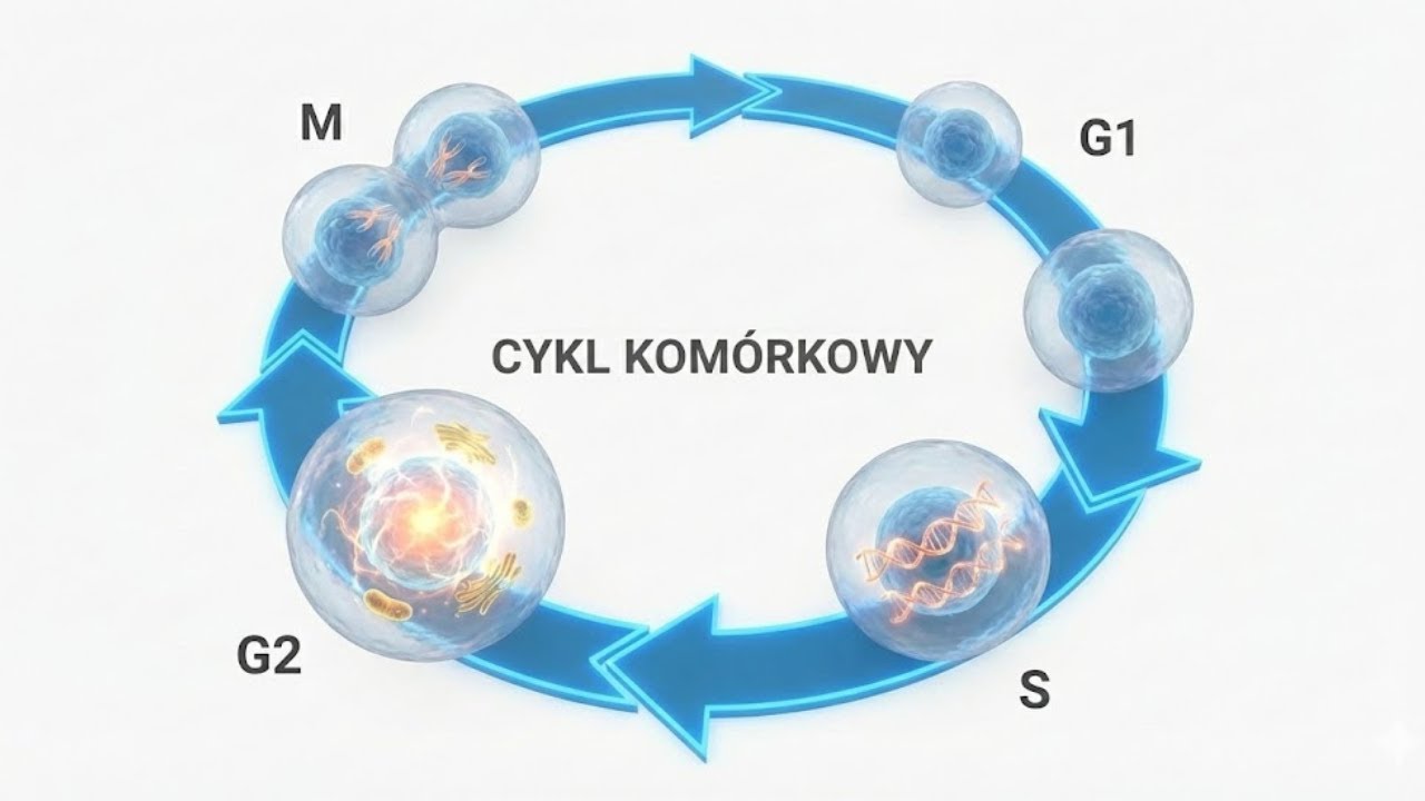 Co robi komórka, gdy się nie dzieli? Interfaza i mitoza – proste wyjaśnienie.