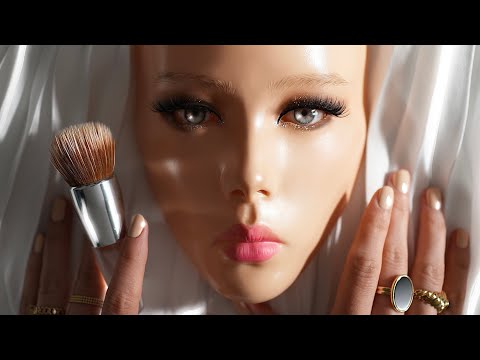 ASMR Glitter Glam on Grey Eyes ( No talking Makeup Application)