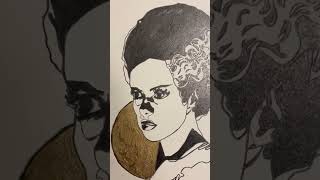 She's Alive Bride of Frankenstein #art | Vintage #halloween #shorts| #wickeddual