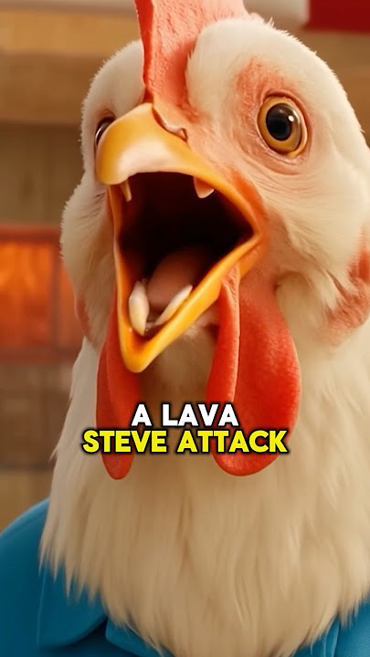 Chicken's Lava Steve (Chicken Reacts to Steve's Lava Chicken) #minecraft #movie #lavachicken #edit