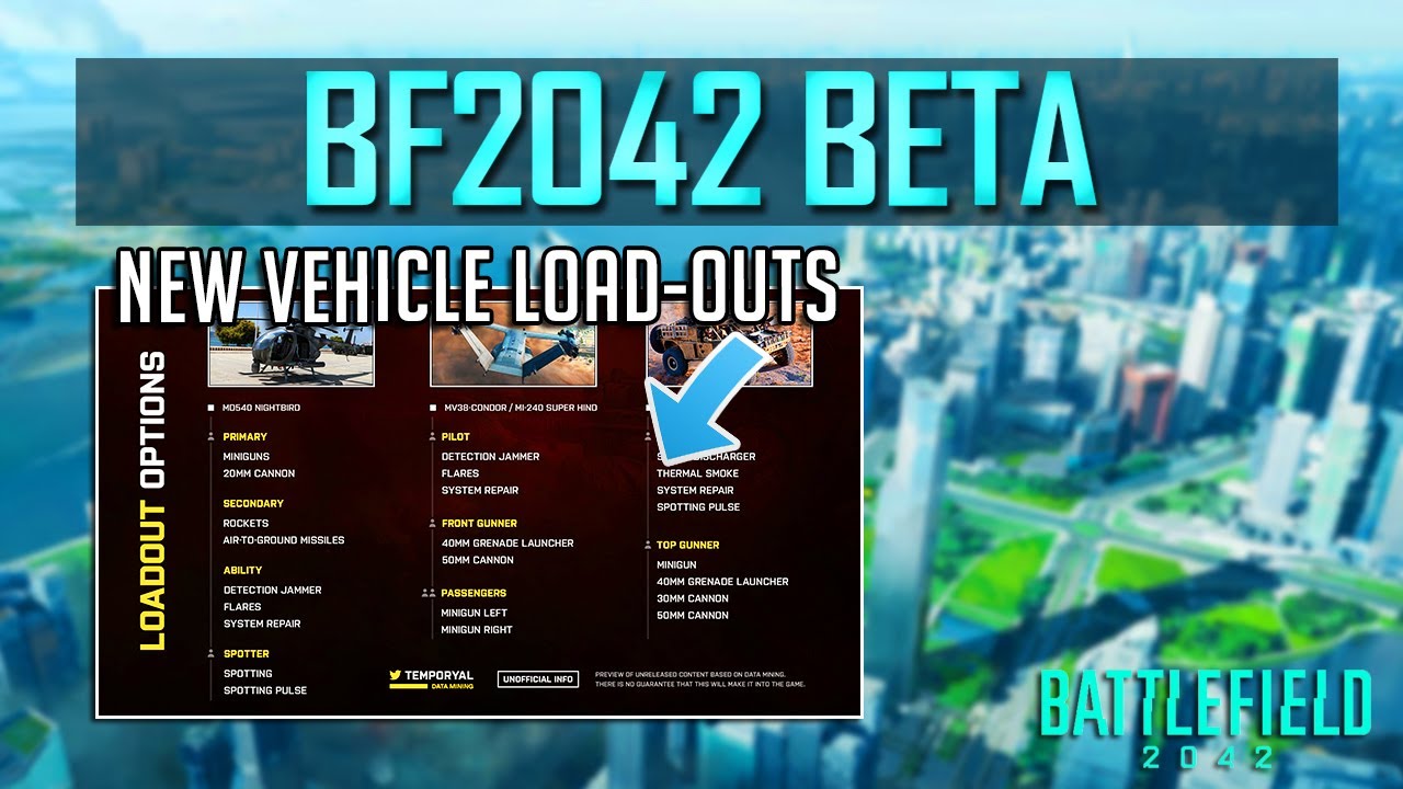Battlefield 2042 ► Beta October Release & New Vehicle Load-out Datamine