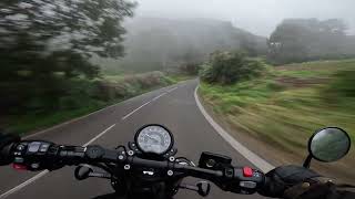 Riding Through The Clouds , Tenerife, TF-12. Triumph Bobber RAW footage