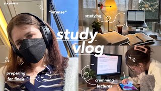 STUDY VLOG 📚 productive days in my life: finals prep, lecture cramming & late night study sessions 💌