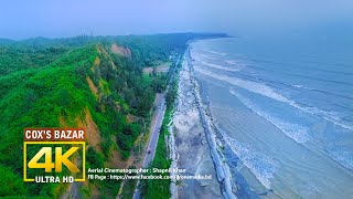 Cox's Bazar Sea Beach,Longest Beach in The Asia 4K Drone Footage I Drone Media Bangladesh