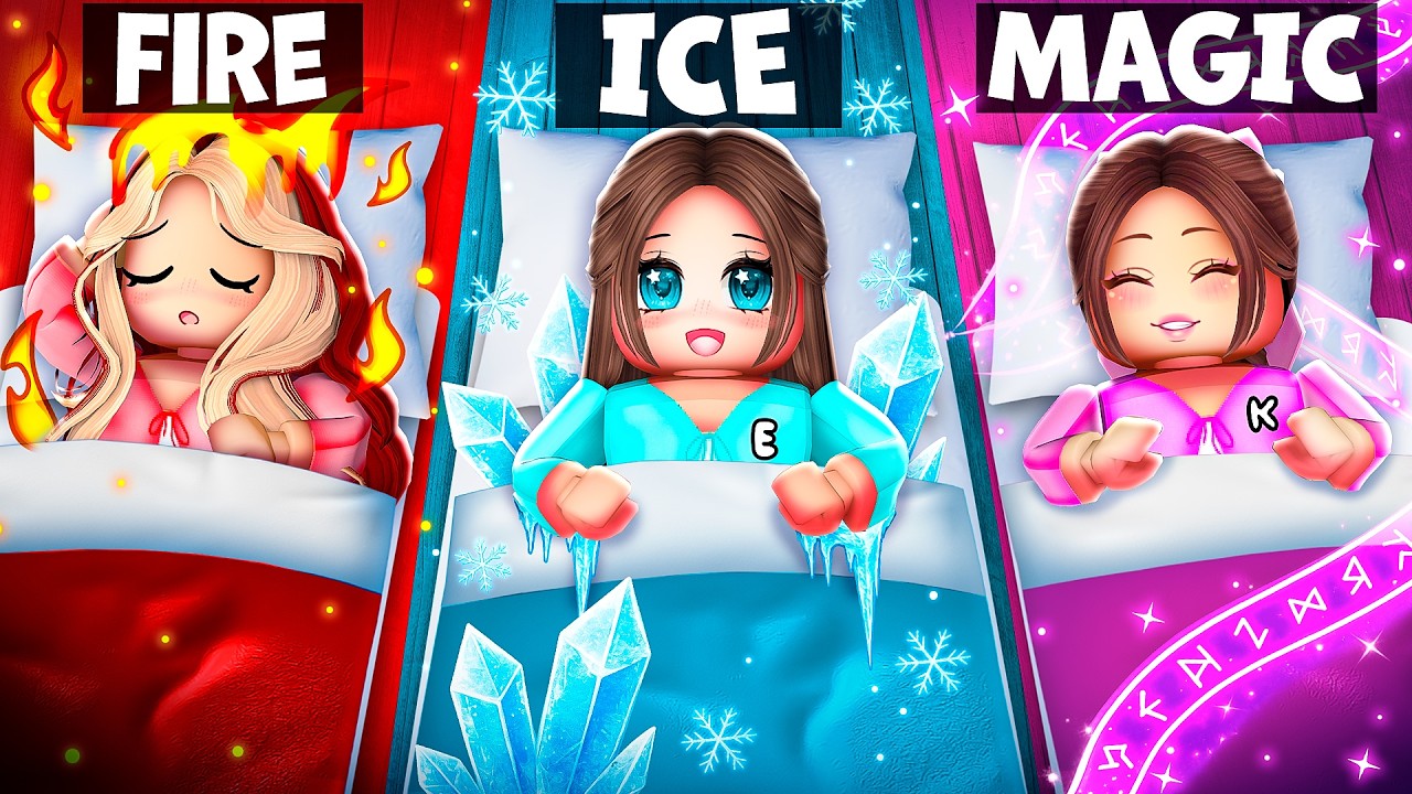 Having An ELEMENTAL SLEEPOVER In Roblox..(Brookhaven)