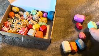 Sizes, Stacking Options, and Review of Bunmo Wooden Stacking Rocks